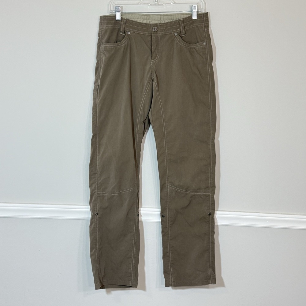 Kuhl Legendary Pant Womens 10R Convertible Brown Hiking Twill Outdoor Travel